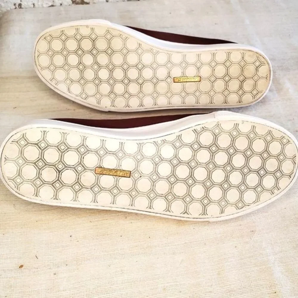 Louise Et Cie Lo-Bette  Burgundy Satin Sneakers Womens Flats Casual Street Sz 8 - Picture 6 of 10